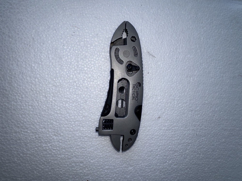 Scipio Tactical Stainless Multi Tool Adjustable Wrench Pliers Knife