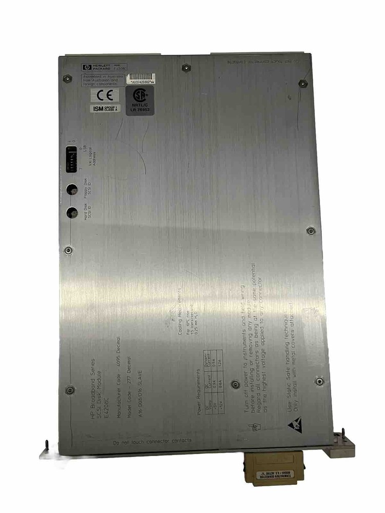 Hewlett Packard HP E4208C Broadband Series Test System SCSI Disc Module