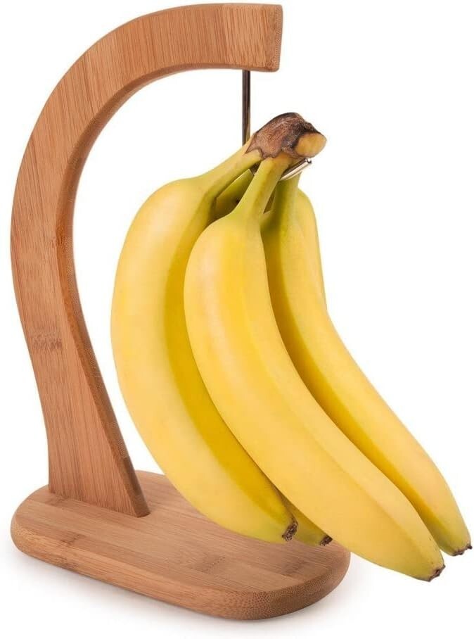 Bamboo Banana Hanger Wood Hook Fruit Holder Grape Holder 4095