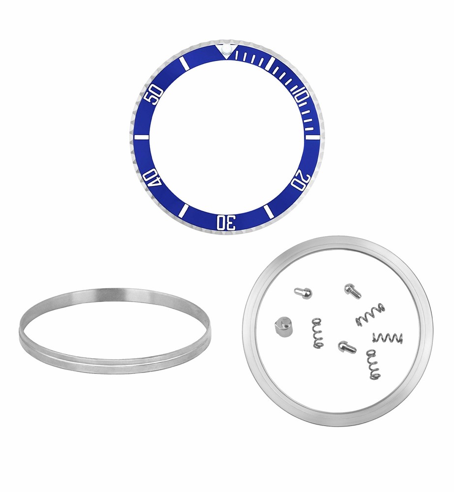 BEZEL & INSERT COMPLETE KIT FOR ROLEX SUBMARINER CERAMIC MODEL 116610 BLUE