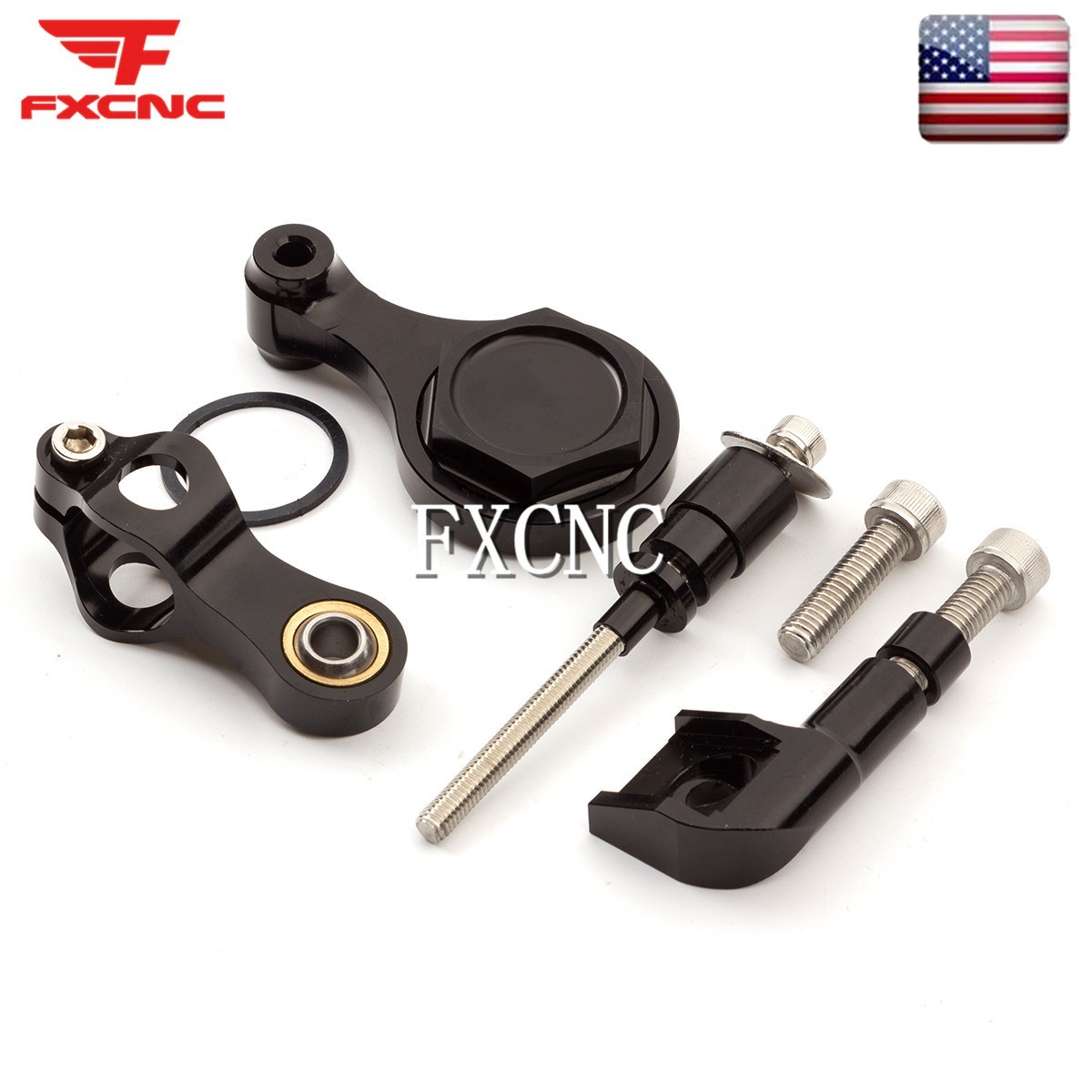 Steering Damper & Mount Bracket Kit Set For Yamaha YZF R6 2006-2020 R1 2006-2018