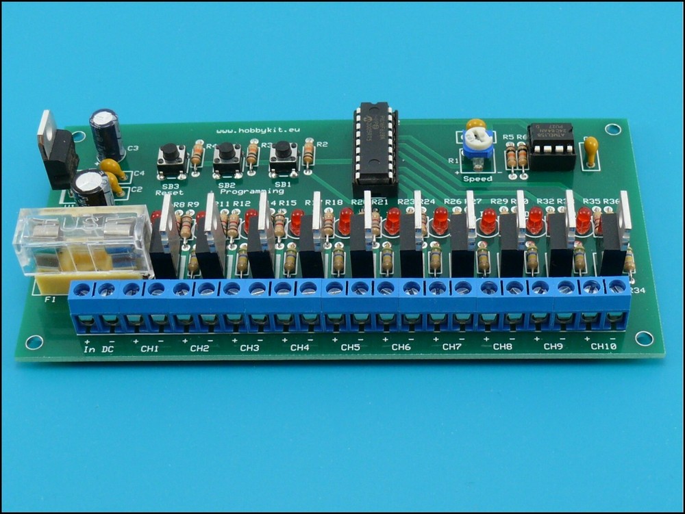 LED Programmable Controller 1 to 10 Channel Lights Show PIC microcontroller