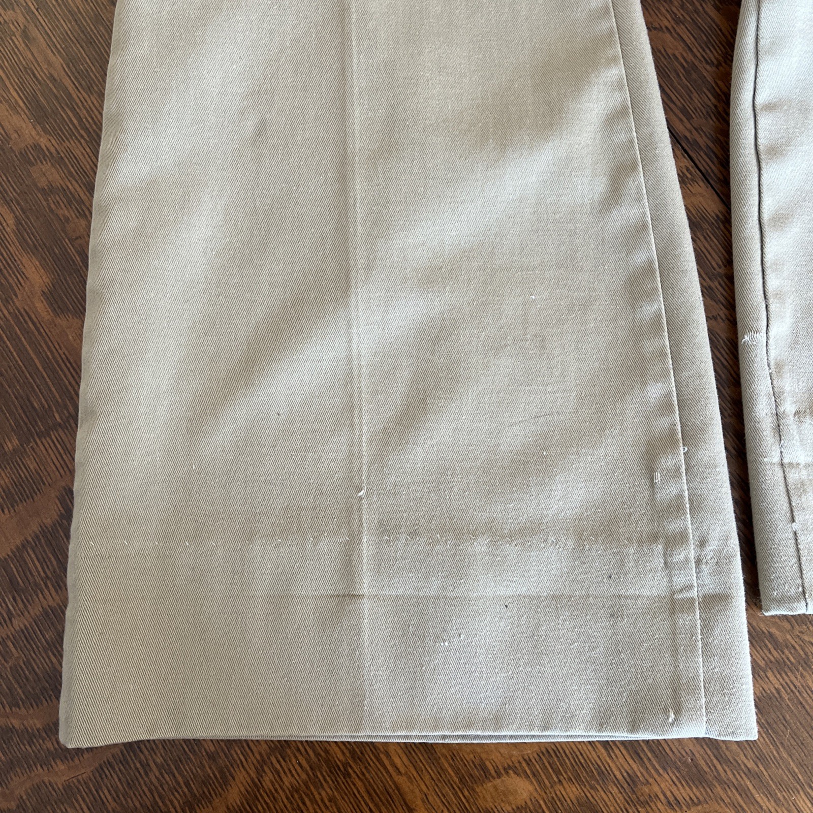 Vintage 70s Mens Bell Bottom Flare Pants Tan Cotton Waist 30 Inseam 31 Wright