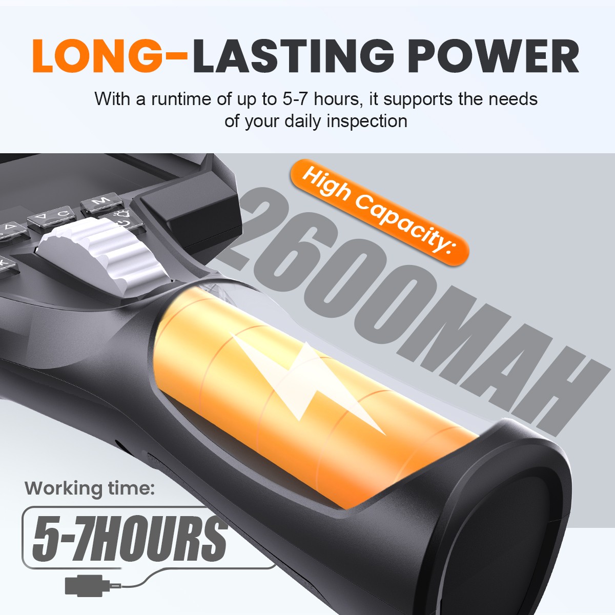 4.3" 3.9mm 3.7V/2600A Battery Articulating Borescope Inspection Camera Endoscope