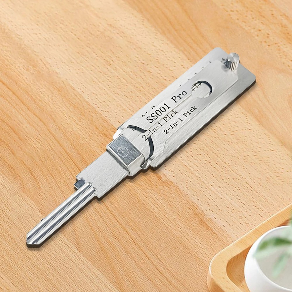 2-in-1 Stainless Steel Key Decoder SS001 PRO Lock Decoder Repair Tools-(1pc)*