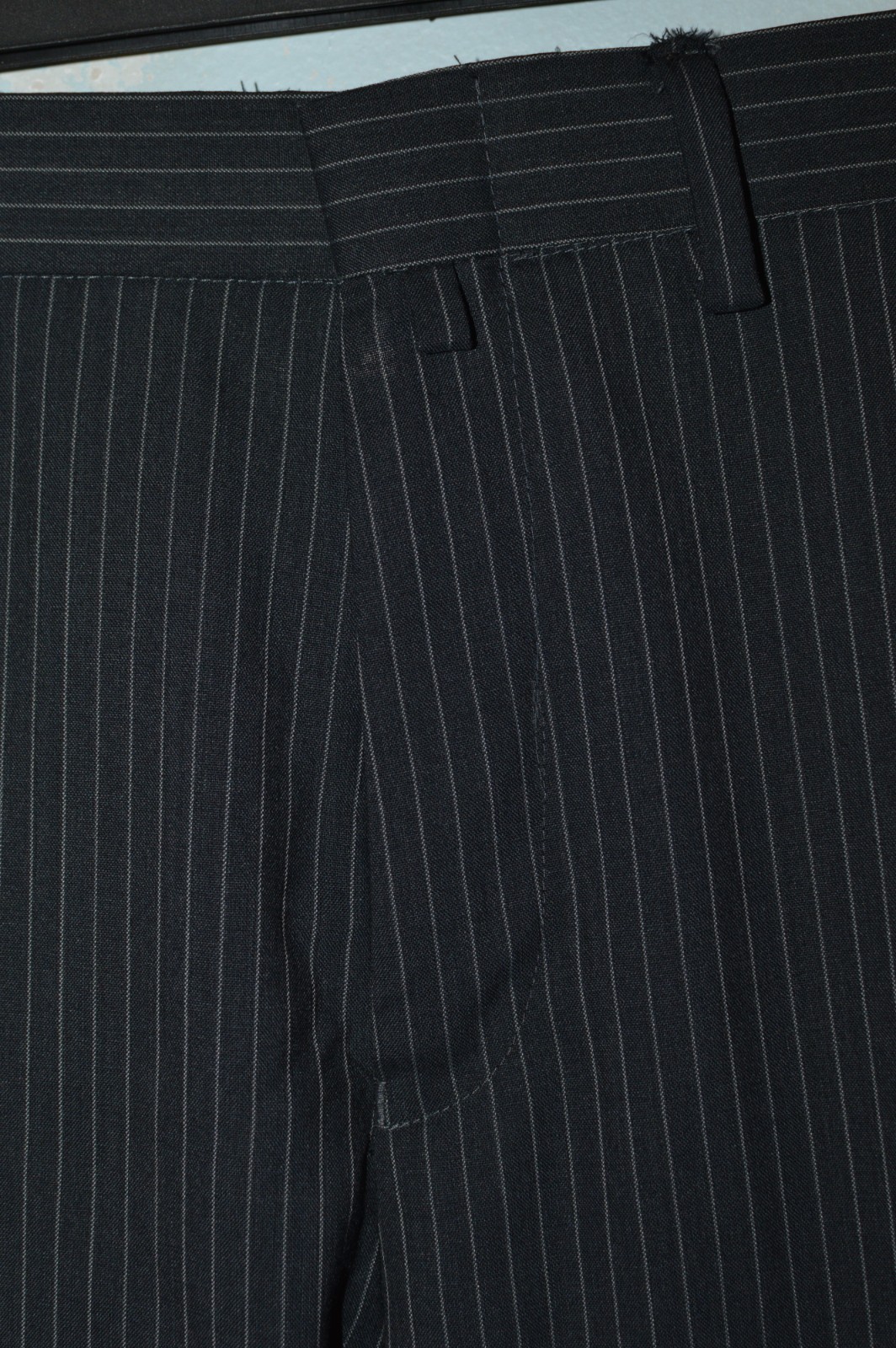 (2Pc Suit 46L 46 Long L) LAUREN RALPH LAUREN black Striped Slim Fit Suit 38x31