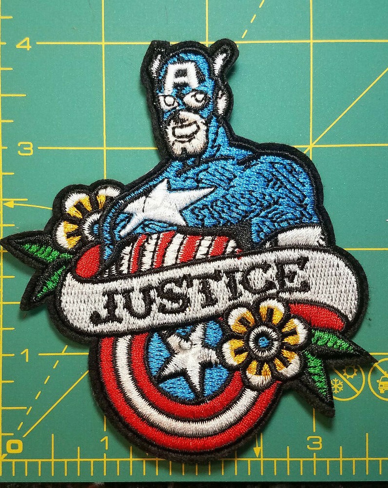 Captain America Justice Patch 4 inch tall