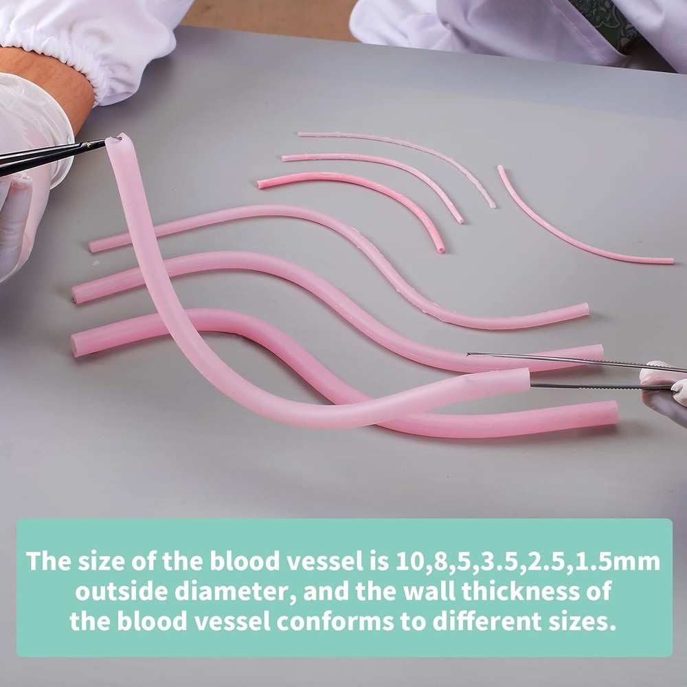 2PC Vascular Microvascular Anastomosis Suture Practice Exercise Model Suppleness