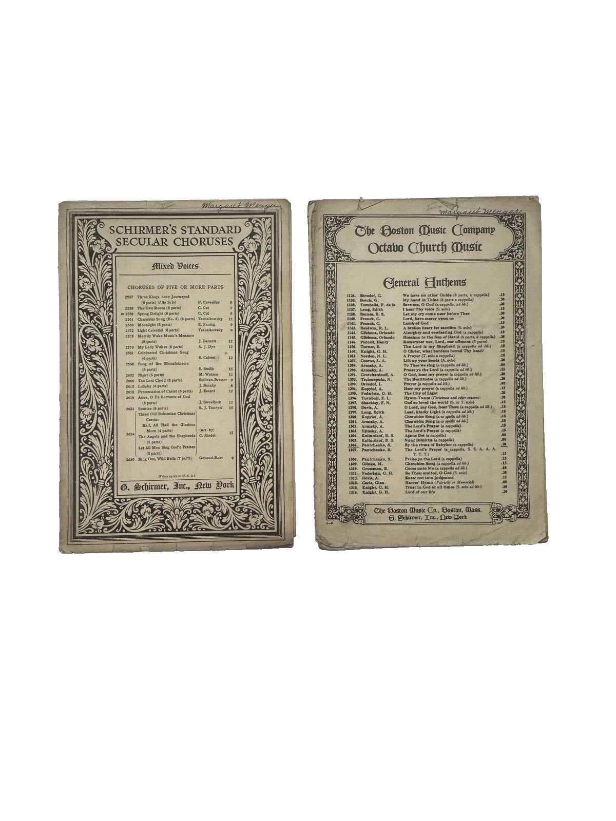 Vintage Sheet Music Choral Arrangements, Choirs Lot of 9