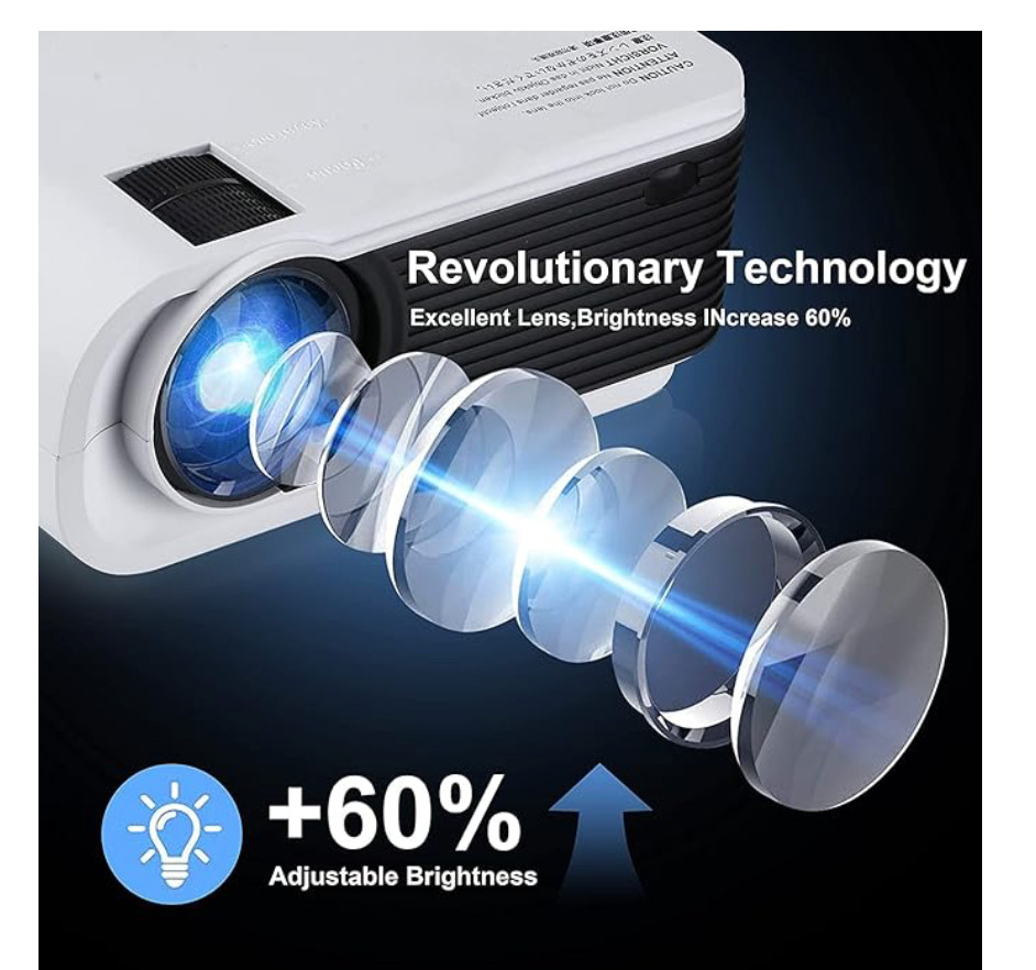 JIFAR HD Projector with WiFi and Bluetooth
