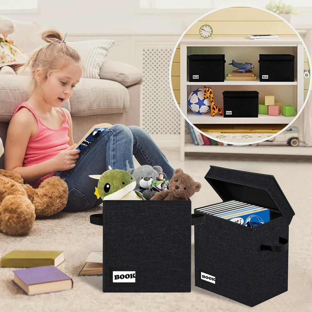 Collapsible 2-Pack Comic Book Storage Box - Durable & Water-Resistant