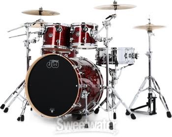 DW Performance Series 4-piece Shell Pack with 22-inch Bass Drum - Antique Ruby