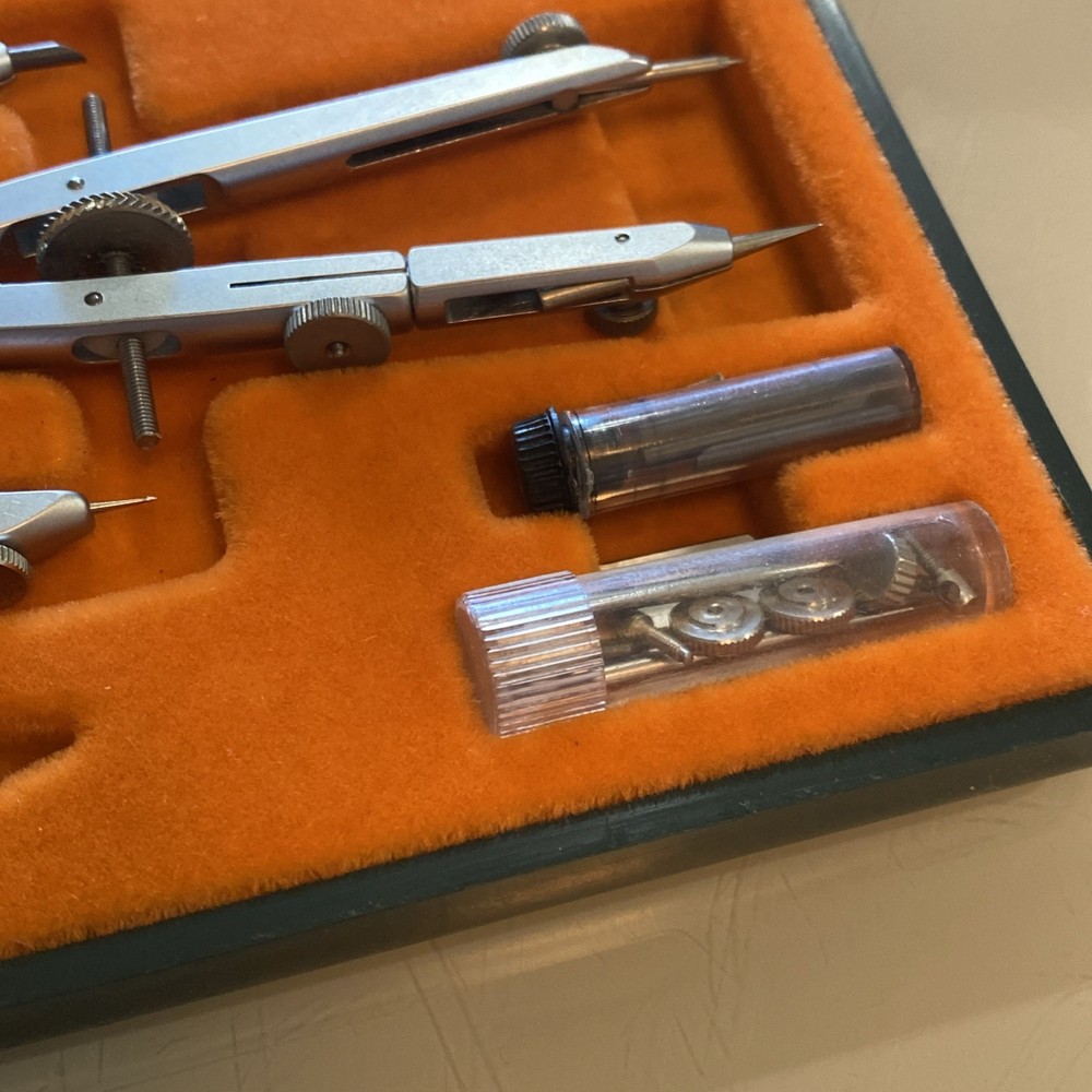 Vintage K & E Drafting Set Apollo Tools Instruments Keuffel Esser - Missing One