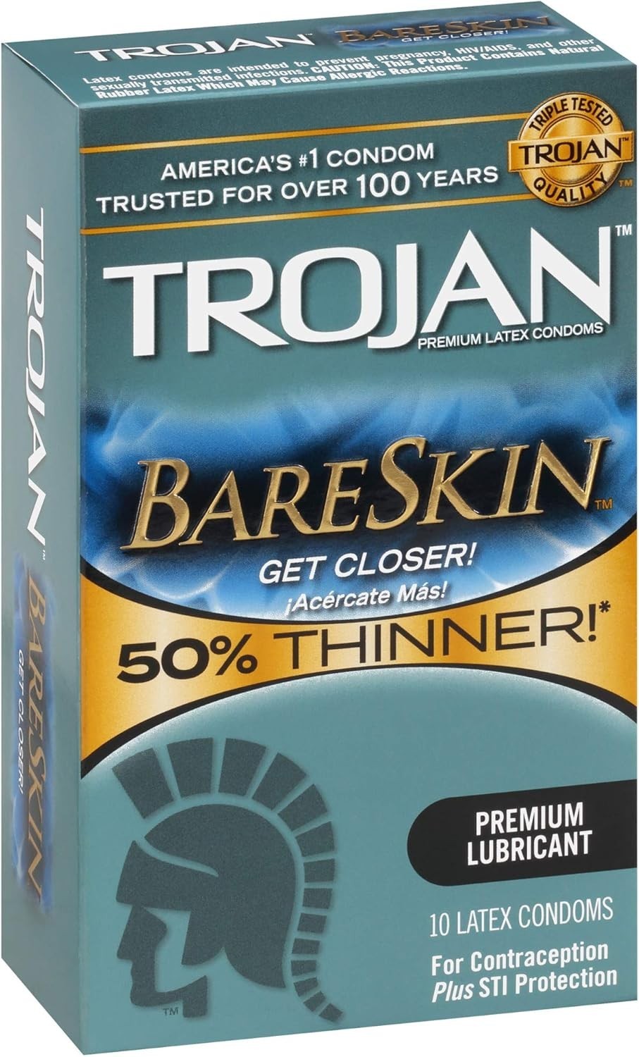 Trojan Sensitivity Bareskin Thinnest Sensitive Lubricated Latex Condoms-Exp 5/29