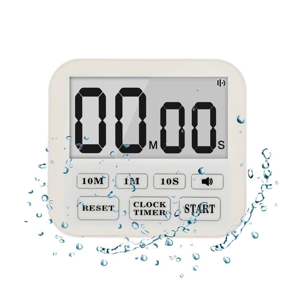 Digital Waterproof Shower Timer Bathroom Kitchen Timer with Strong Magnet and