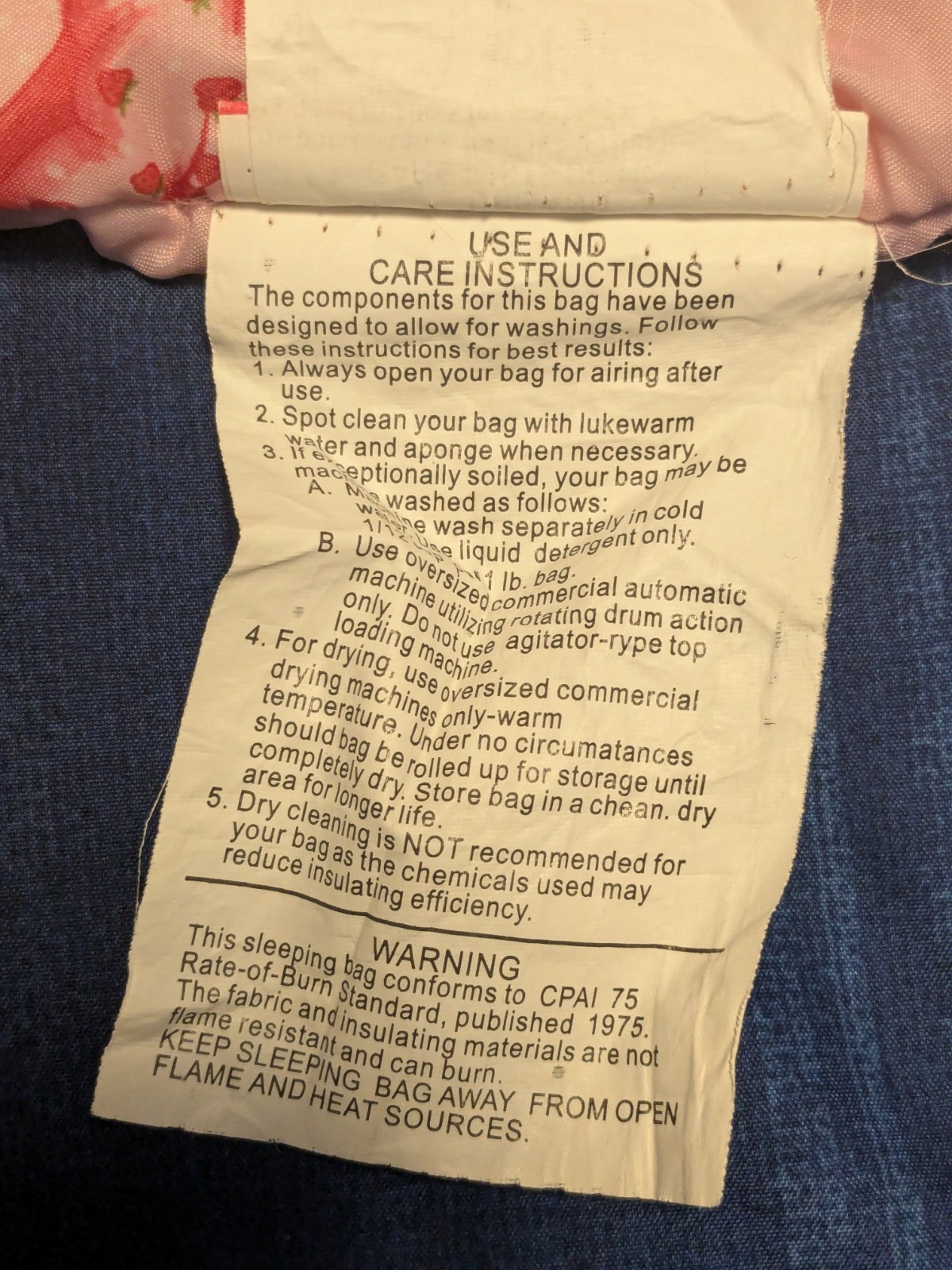 VTG Retro Strawberry Shortcake Kids Sleeping Bag/Backpack Life Is Delicious