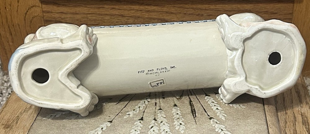 Fitz and Floyd Bunny Spring Cracker Cradle Dish Easter Spring