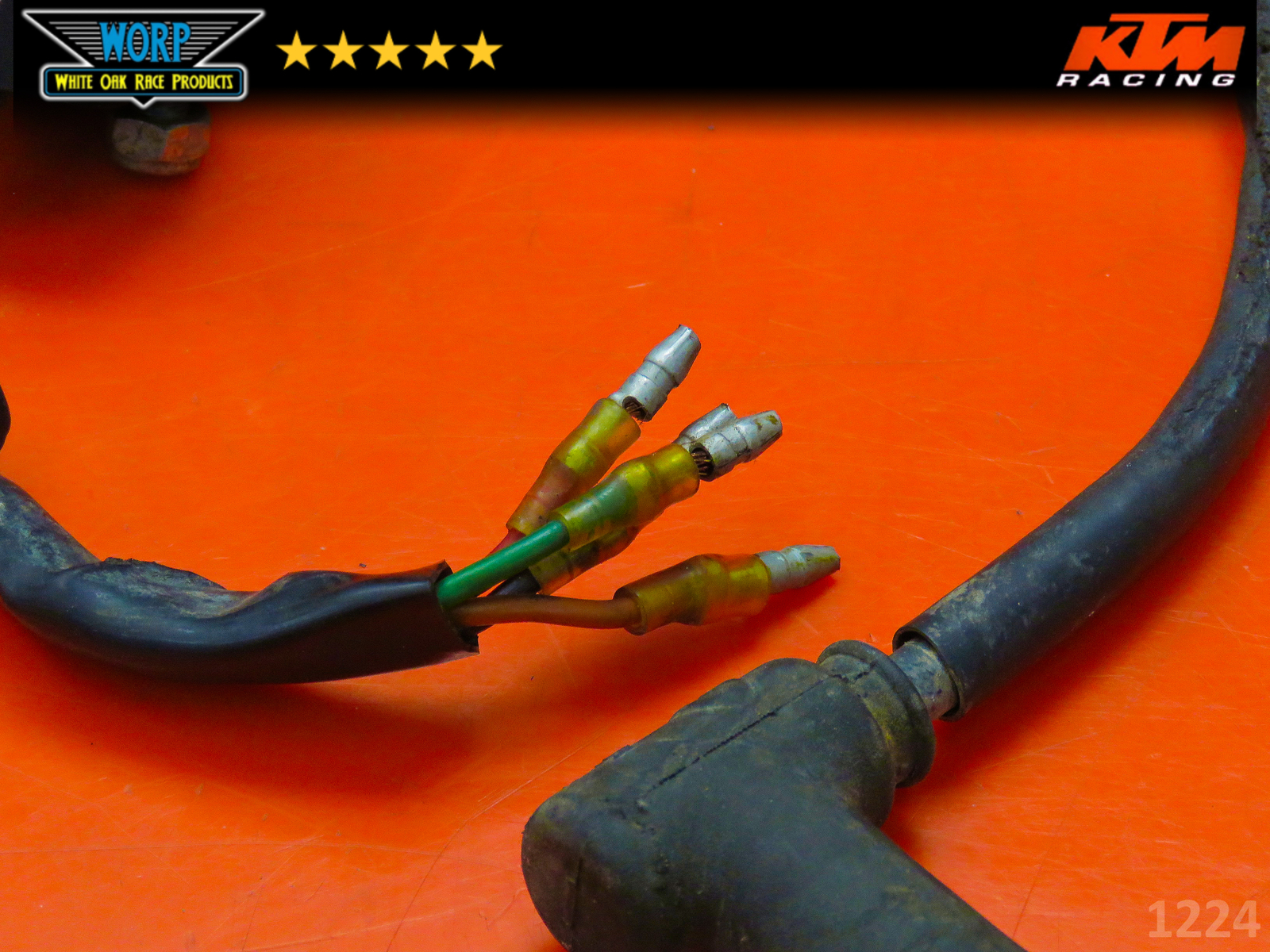 1990 KTM 350 EXC CDI / IGNITION COIL SPARK PLUG IGNITOR WIRE CAP GENUINE OEM