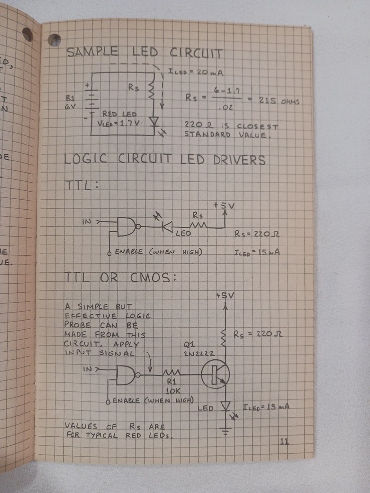 Radio Shack Engineer's Mini-Notebook Optoelectronics Circuits Forrest Mims 1st A