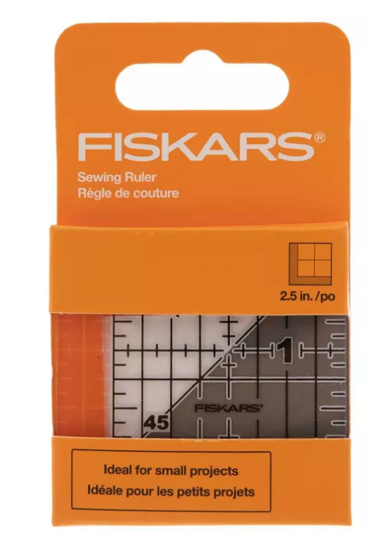Fiskars Square Sewing Ruler - 2.5" x 2.5" New