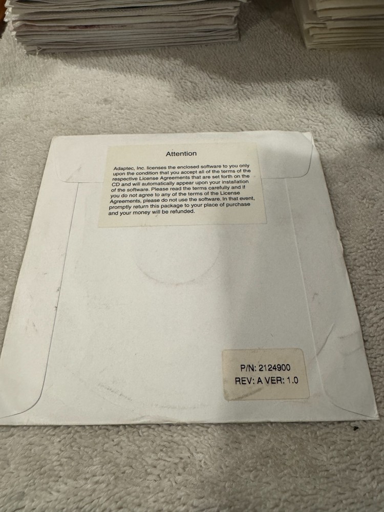 Adaptec Bootable Raid Installation V1.0 - CD ONLY - NEW/SEALED!!!