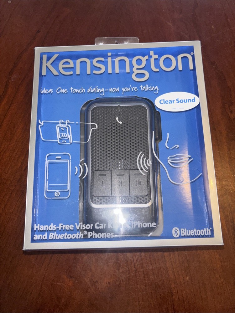 Kensington Hands Free Visor Car Kit For iPhone And Bluetooth Sealed New