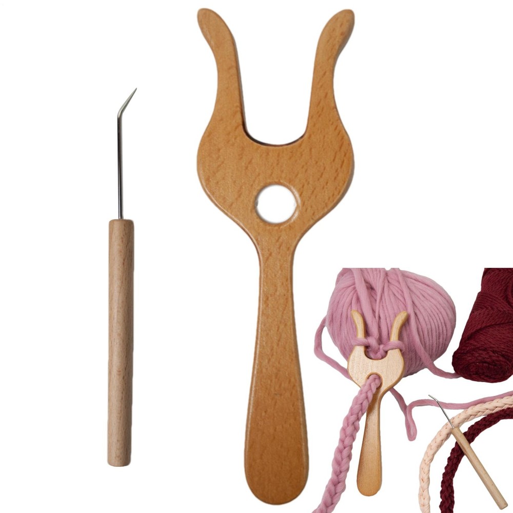 Knitting Fork Loom Hook Bone Lucet Knitting Fork Braiding Tool Making Weaving