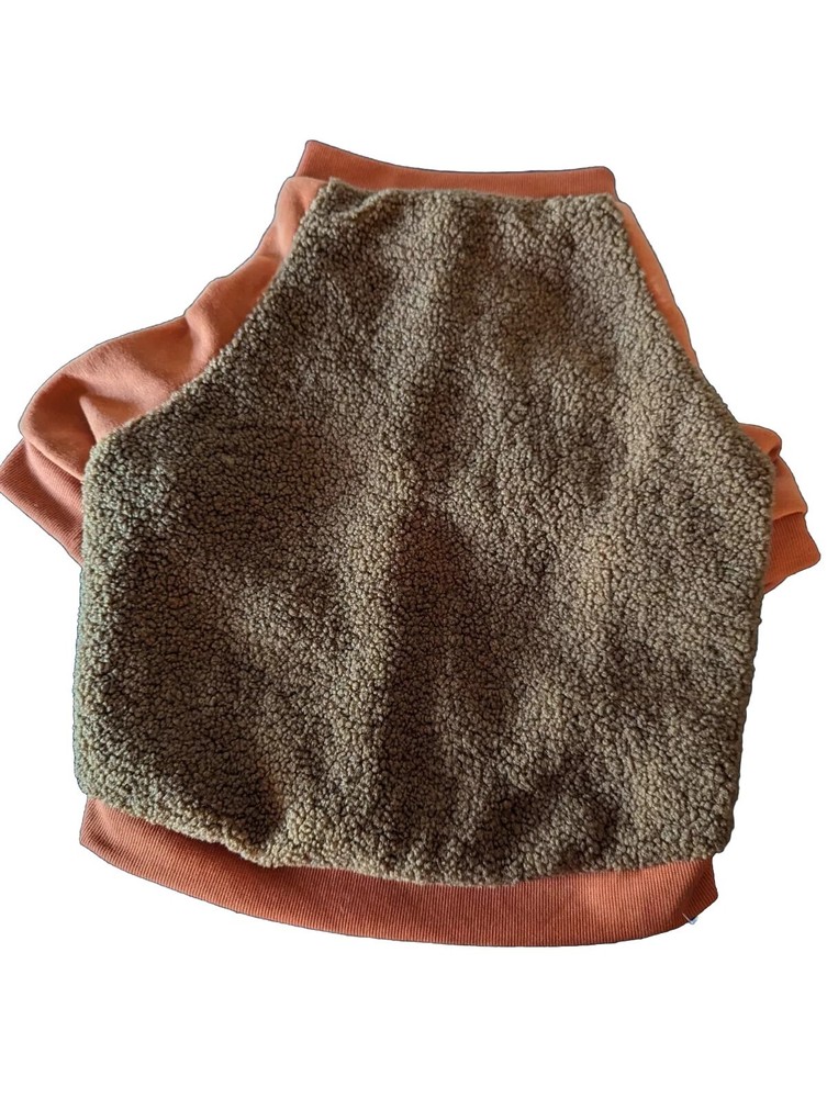 Crofton Large Orange And Brown Pet Varsity Coat