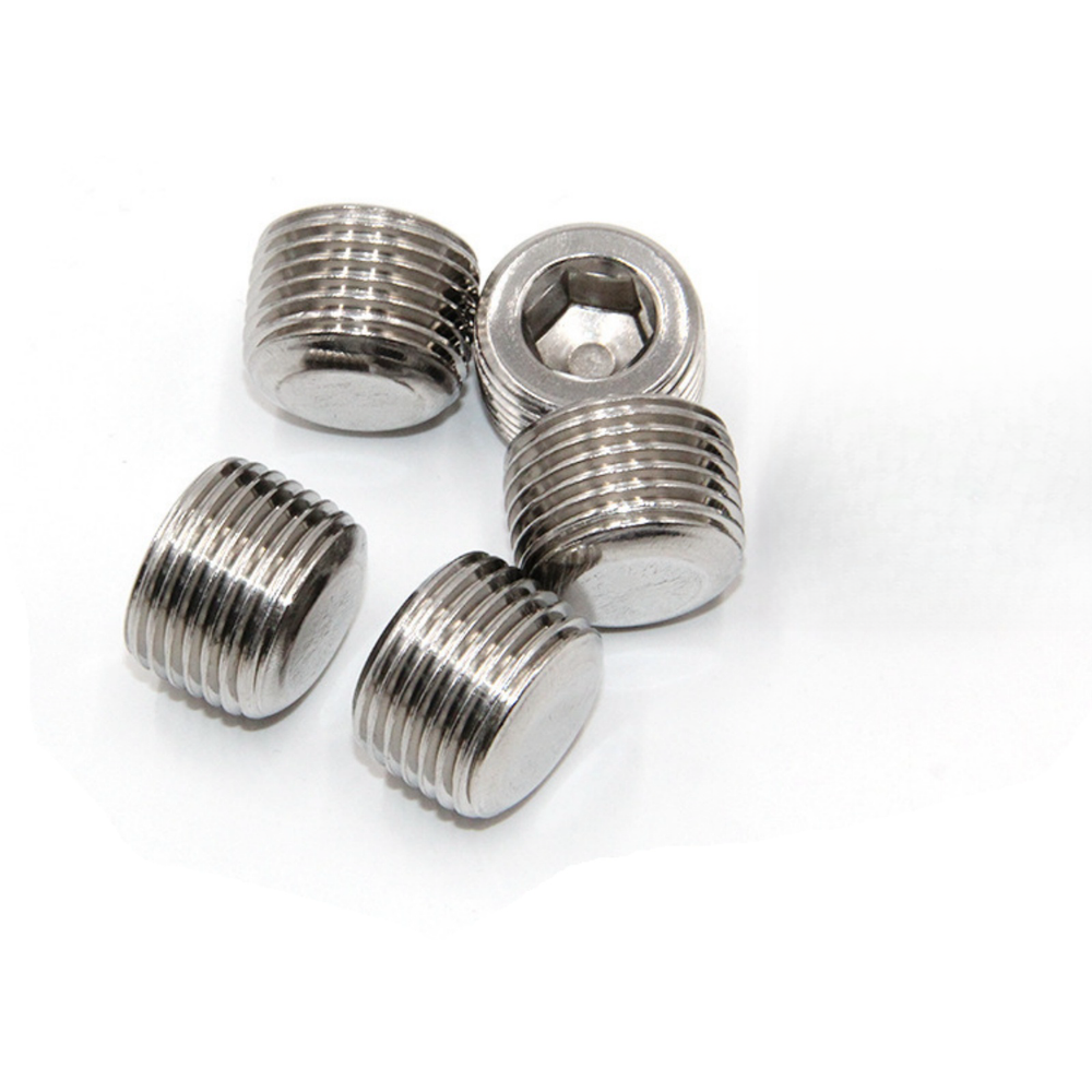 10 PCS 3/8"NPT HEX COUNTERSUNK PLUG SOCKET HEAD STAINLESS STEEL PIPE MALE THREAD