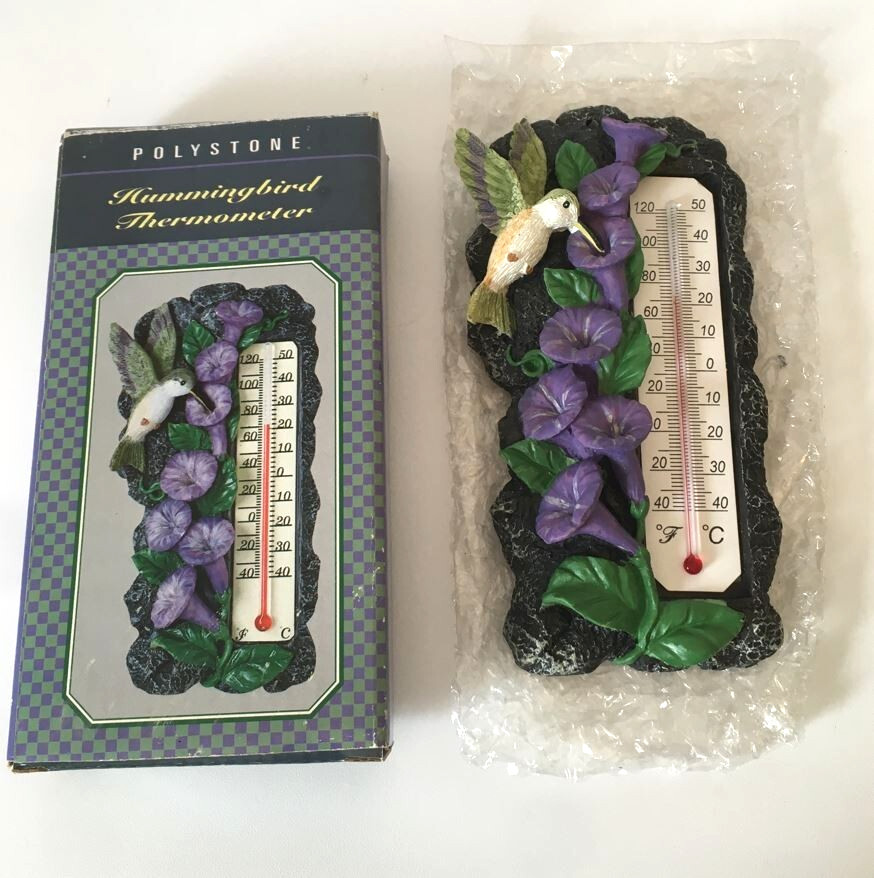 Hummingbird Wall Thermometer Polystone Giftco Inc.