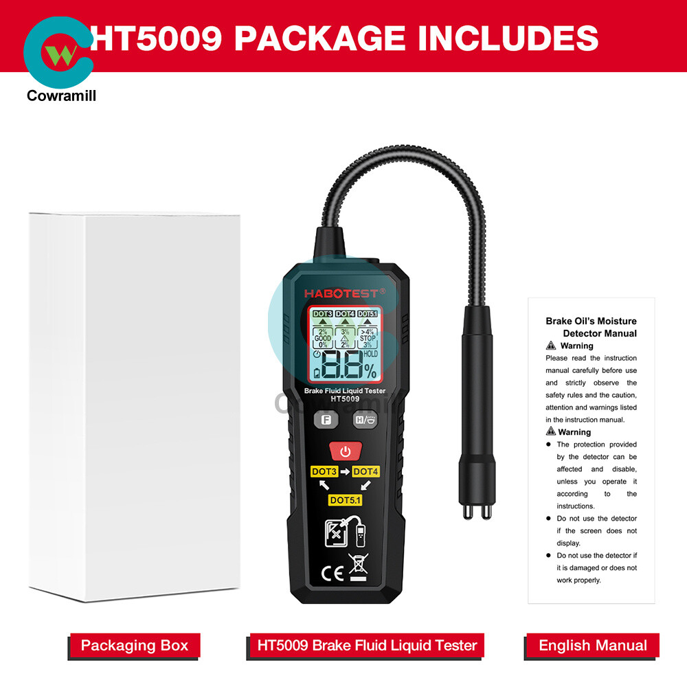 LCD Car Brake Fluid Tester High Precision Detector Analyzer DOT3 DOT4 DOT5.1