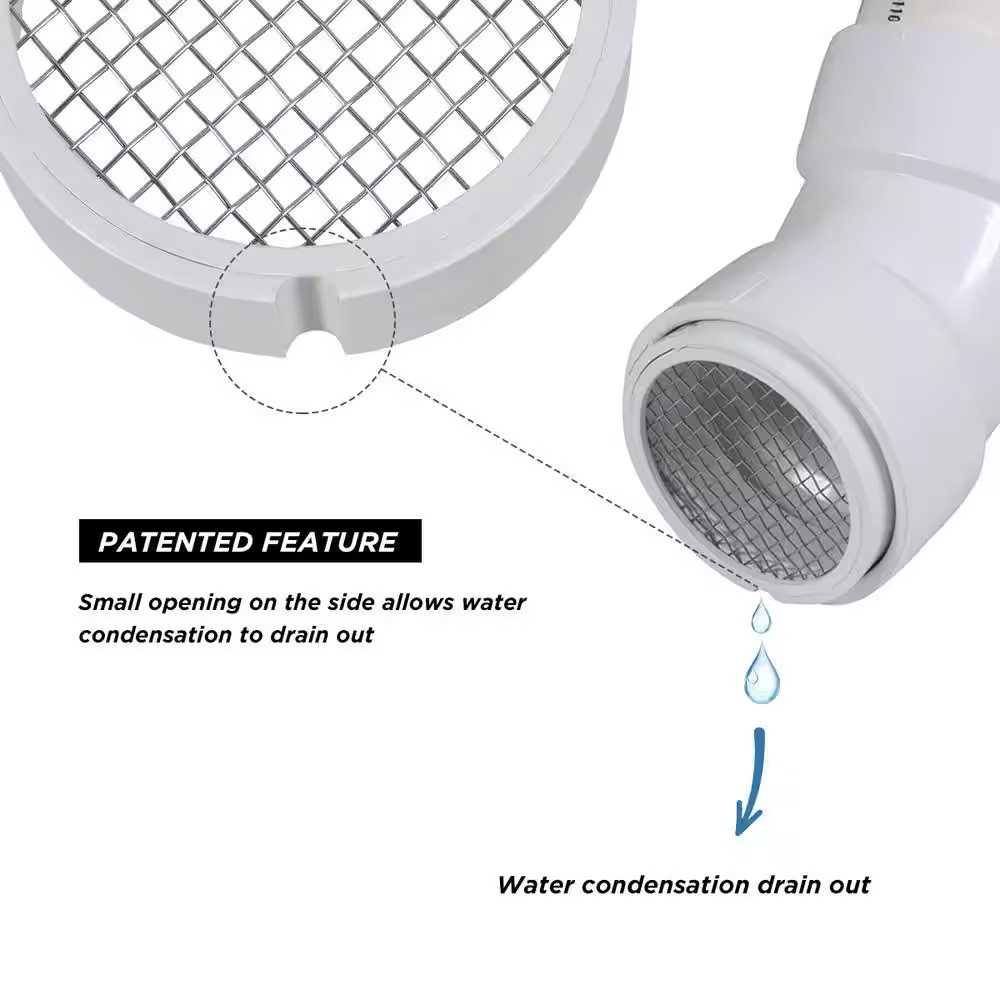 6 In. Termination Vent Cap With Condensation Drain