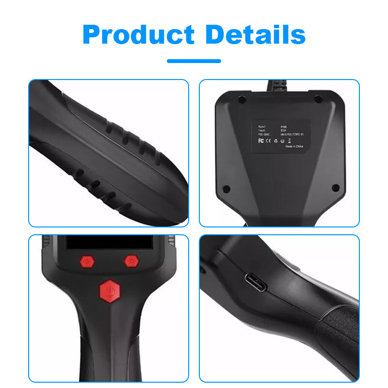 6.6FT/2M Handheld Endoscope 2.4" Screen 5.5mm Inspection Camera Borescope Tools