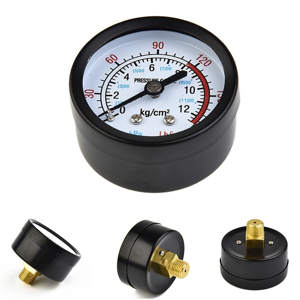 Compressor Gauge Manometer Tool Accessories Air Compressor Balck+Silver