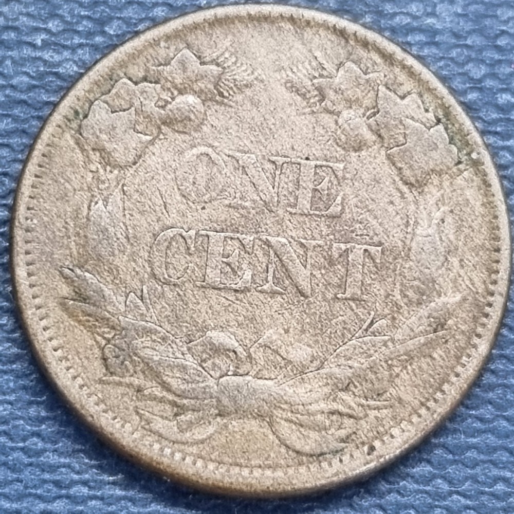 1858 Flying Eagle Cent 1c XF + #99248