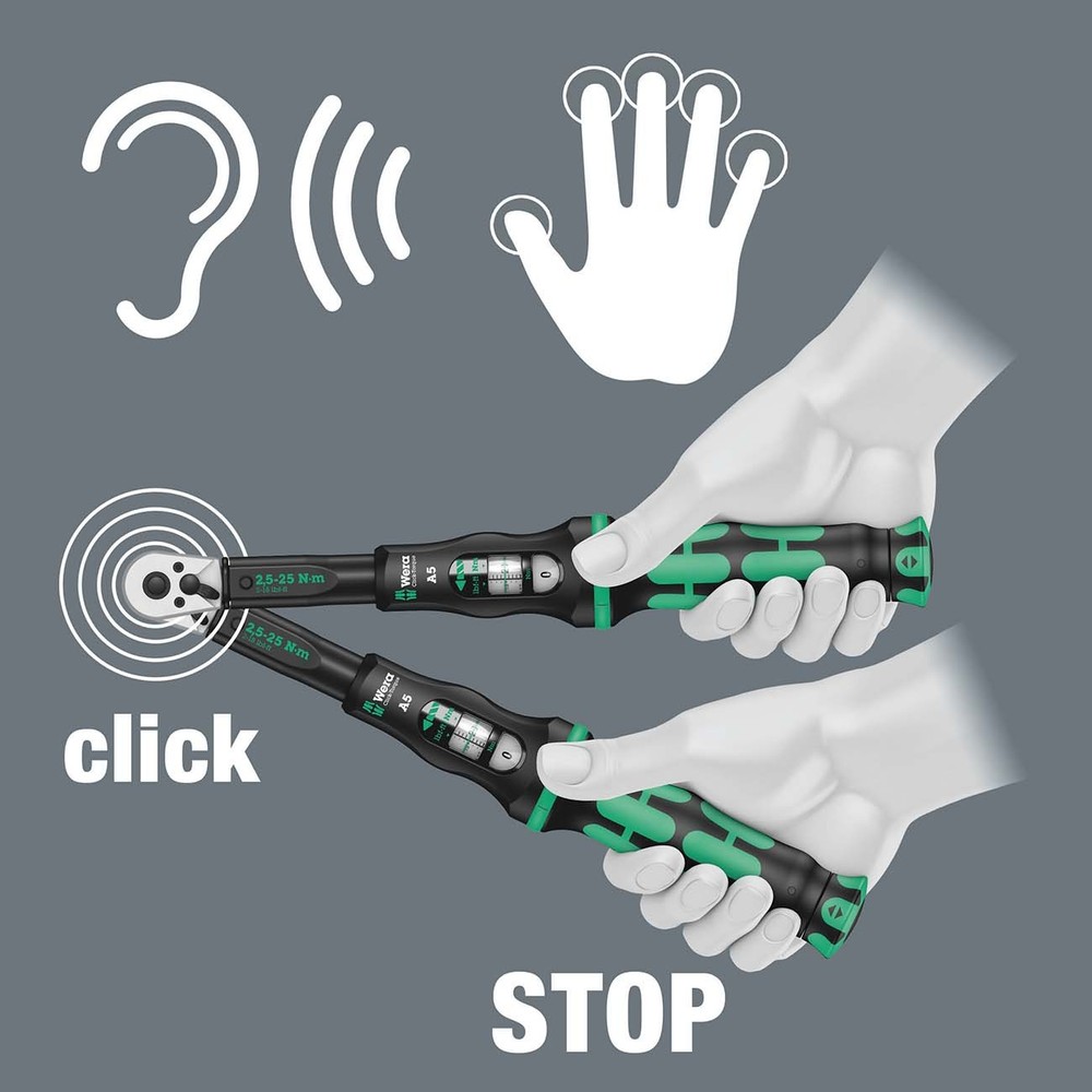 Click-Torque A6 in textiler Box mit Bits + Nüssen