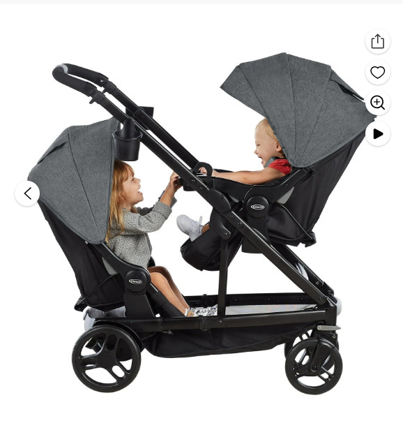 Graco Uno2Duo Stroller Second Seat, Ellington