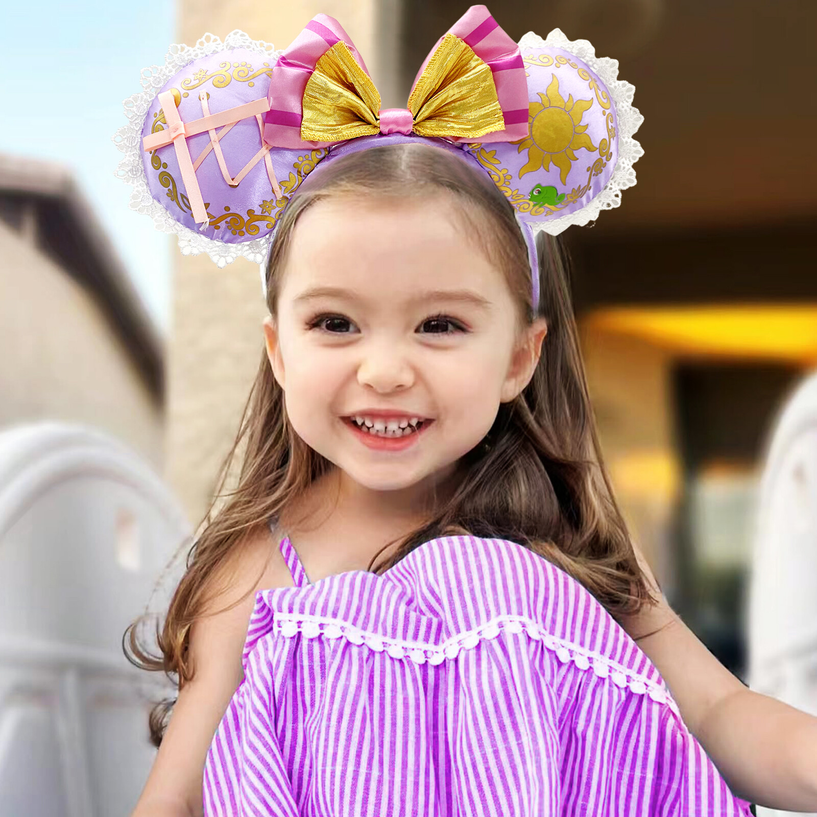 Disney-Parks Rapunzel Tangled Pascal Mickey Mouse Ears Minnie Princess Headband