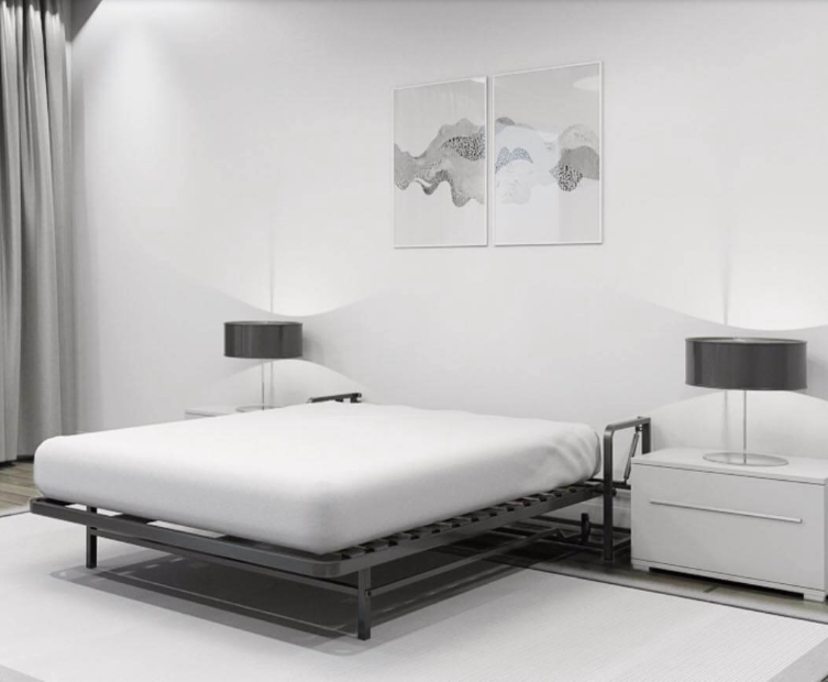 Wallbedking Queen Vertical Wall bed Folding Guest bed Pull Down Murphy bed