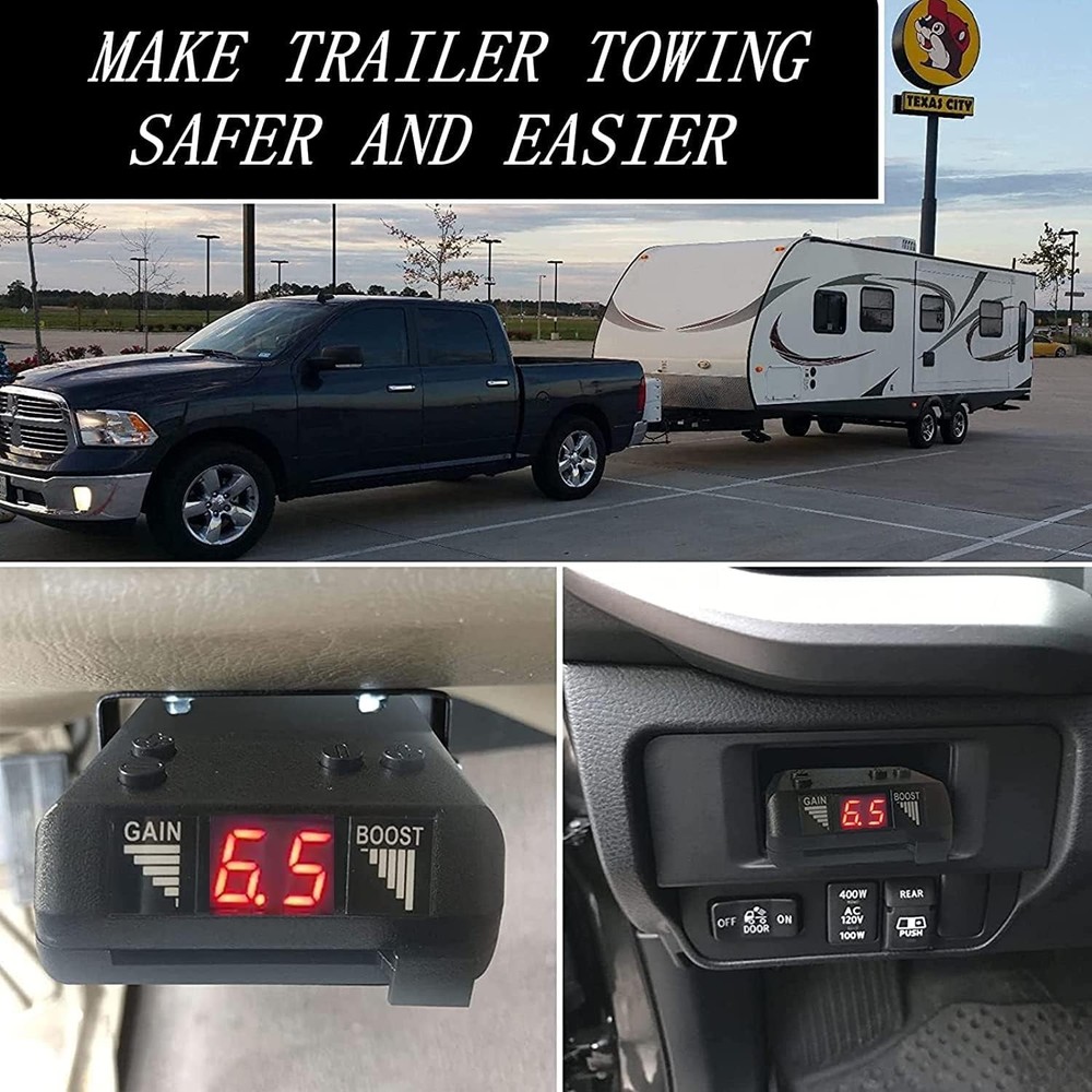 Compact Electric Brake Control with Adjustable Power for Safe Towing Experience