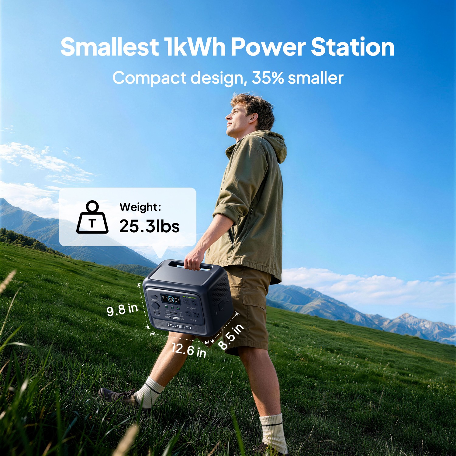 BLUETTI Elite 100 V2 Bio-based 1024Wh 1800W Portable Power Station for Outdoors