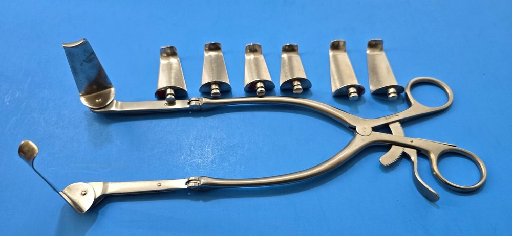 Codman Surgical Cloward Retractor 9" with 8 Blade Attachments