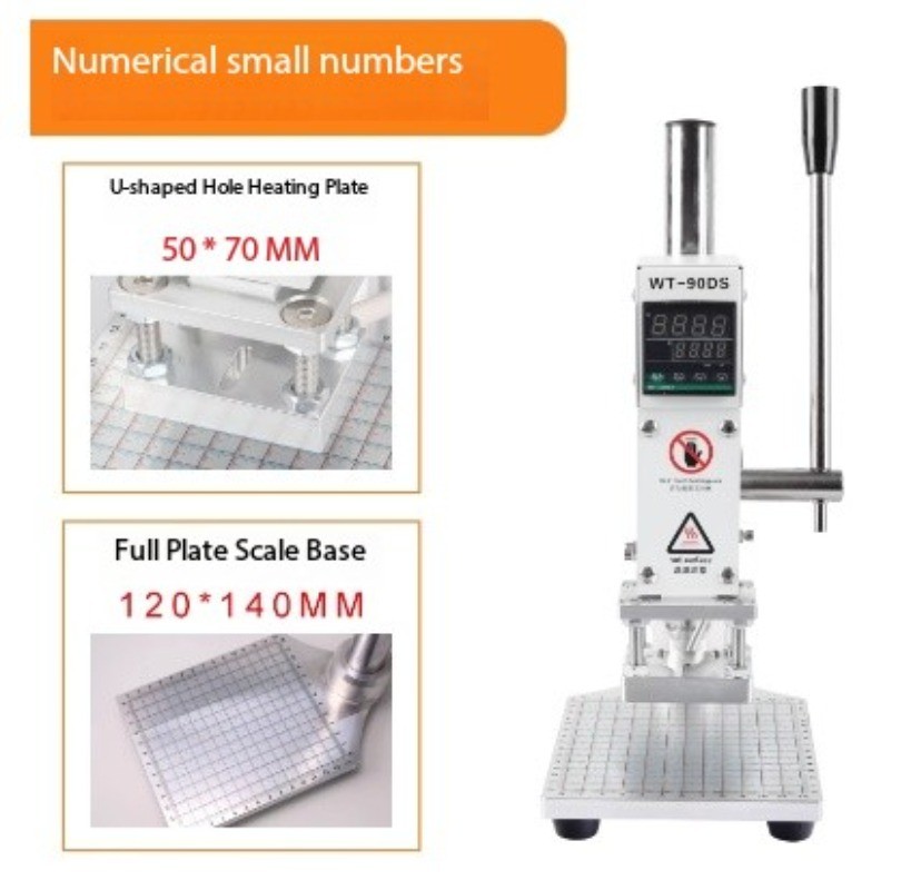 WT-90DS Digital Display Small Manual Hot Stamping Machine for Leather