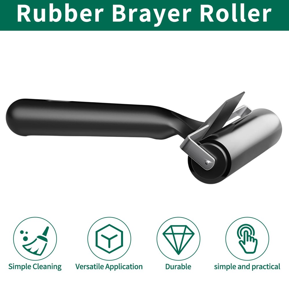Soft Rubber Brayer Rollers for Crafting Brayer Rollers for Printmaking Brayer...