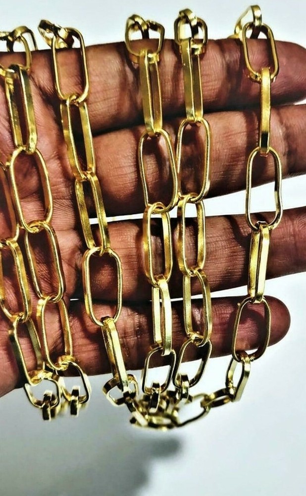 Gold Plated Big & Thick Rectangular 20mm*8mm Link Chain Sold Per THREE Feet