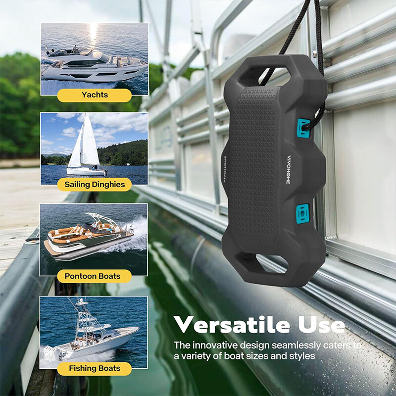 4 Pack EVA Boat Fenders Boat Bumpers for Docking Upgraded w/ Nylon Rope & Lock