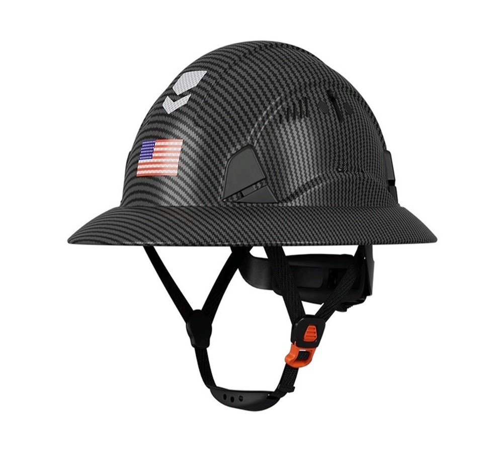 Hydro Dipped  Full Brim Hard Hat Black