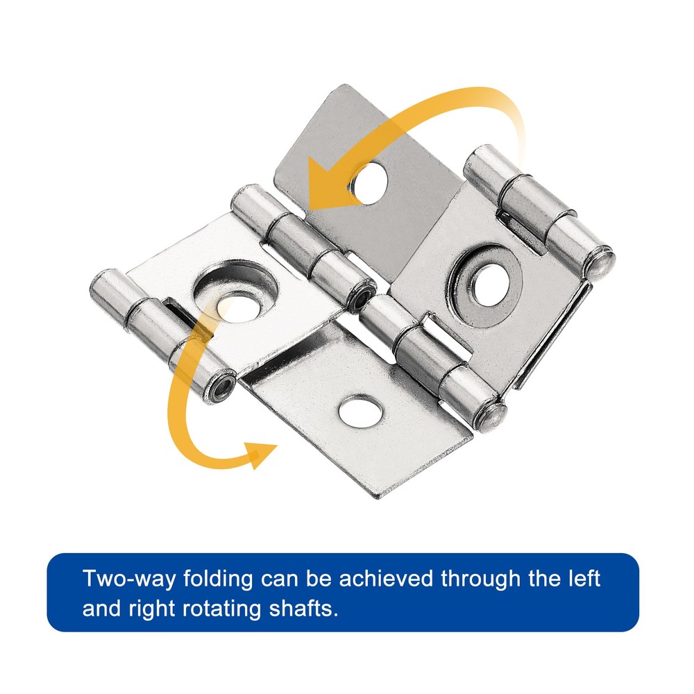 Double Acting Hinges Folding Screen, 6Pcs 1.85", Nickel silver