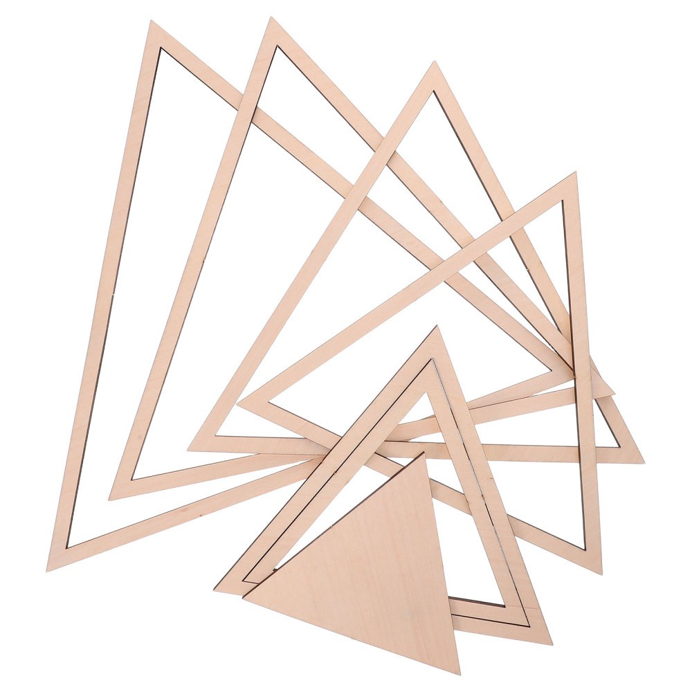 1 Set Ceramics Plate Forming Molds - Triangular Pottery Tools Wooden Concentric