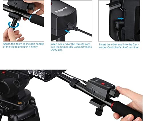 Camcorder Zoom Controller Lanc Video Camera Remote Control with 2.5mm Jack